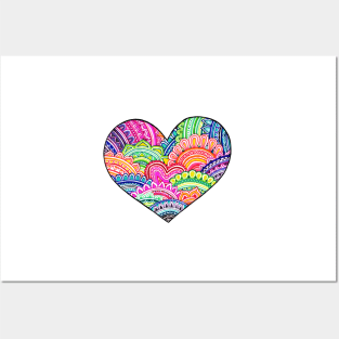 Patterned Heart Posters and Art